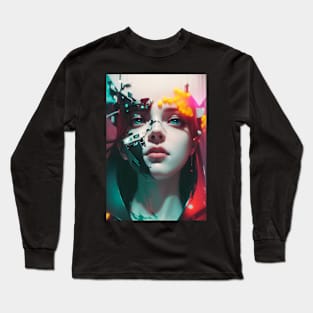 cyberpunk face Long Sleeve T-Shirt